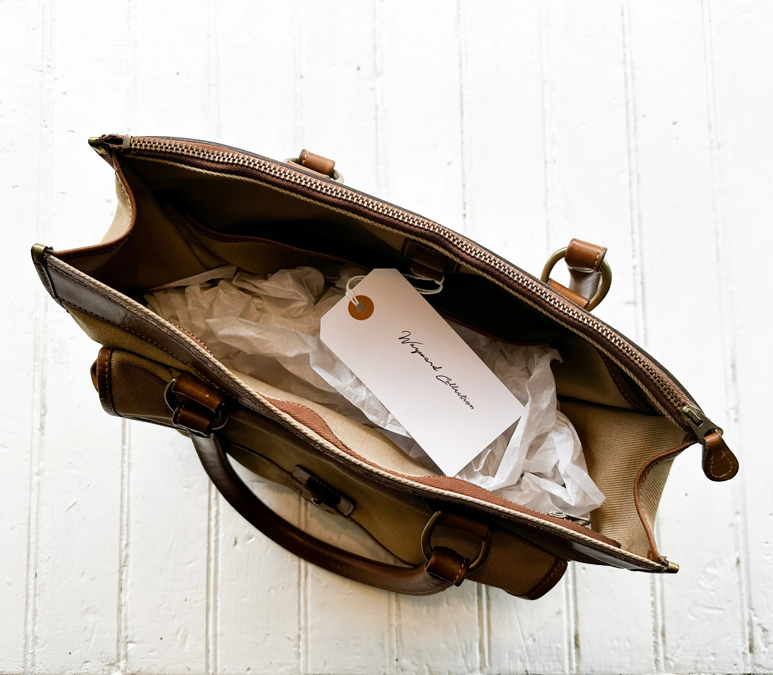 1980s Gurkha No. 9 Canvas and Leather Shoulder Bag — Wayward